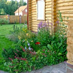 Цветник в ландшафтном проекте в стиле Кантри фото